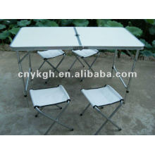 Алюминиевый складной стол и стулья 